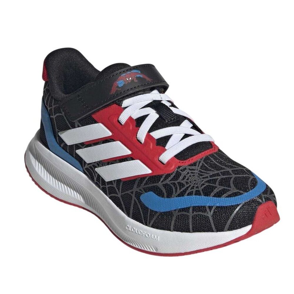 Spider-Man Childrens/Kids Runfalcon Adidas Cloudfoam Sneakers / Black/White